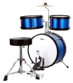 Acoustic Percussion Drum Set for Children Educational Games Blue Stool