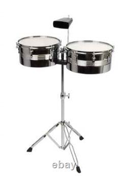 Acoustic Timbales Drum Kit 13 14 Inch Drum with Cowbell