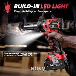 Avhrit Cordless Brushless Impact Wrench with Two 4.0Ah Batteries 700Nm Torque