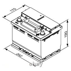 BOSCH S4E05 START AND STOP EFB CAR BATTERY 0092S4E051 60 AH 640A 242x175x190