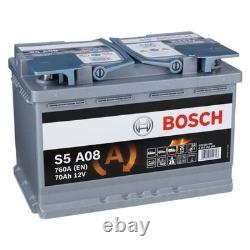 BOSCH S5 AGM Car Starter Battery S5A08 12V 70Ah 760 A EN