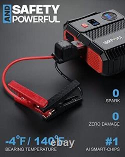 BRPOM Booster Battery 3000A 24000mAh 150PSI Car Tire Inflator 12V Start