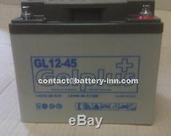 Battery Gel 12v 45ah Wheelchair Handicapped Slow Discharge, 1300 Cycles
