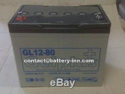 Battery Gel 12v 80ah With Slow Discharge, 1300 Cycles