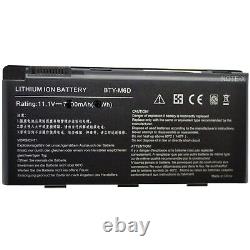 Battery for MSI GT60 GT70 GT660 GT663 GT670 1 11.1V 7200mAh