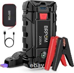 Booster Battery 2000A 21800mAh Portable Jump Starter Car Start LED Lamp