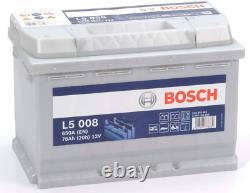 Bosch L5008 Battery Slow Discharge 12v, 75 Ah, 650a Leisure, Camping-cars, Ba