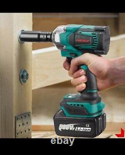 Brushless Cordless Impact Wrench with 2x Batteries & 1200Nm Impact Wrench