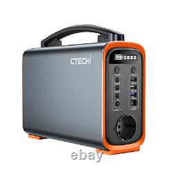 CTECHi Portable Solar Generator 240Wh, LiFePO4 Power Station Battery