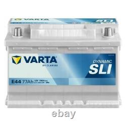 Car battery Varta E44 Silver Dynamic 77Ah 780A 12V 577400078 = FIAMM 80Ah