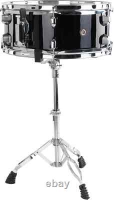Complete Acoustic Drum Kit 20'' Black Set with Cymbals Stool Hardware Pedal