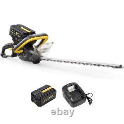 Cordless Battery Hedge Trimmer, 40 V, GT ELEC + 2 Ah Battery + Charger