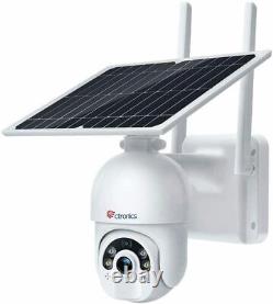 Ctronics 4g/3g Lte Solar Surveillance Camera On 14400mah Battery Sim Card