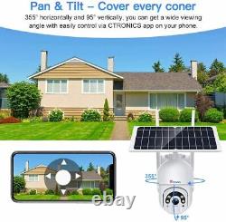 Ctronics 4g/3g Lte Solar Surveillance Camera On 14400mah Battery Sim Card