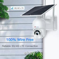 Ctronics 4g/3g Lte Solar Surveillance Camera On 14400mah Battery Sim Card