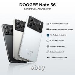 DOOGEE Note 56 Smartphone Android 16 6.56' Screen 6150mAh Battery 24GB + 64GB