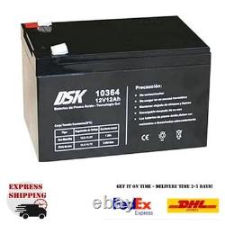 DSK 10364 Sealed AGM Gel Lead-Acid Battery 12V 12Ah