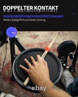 Donner DED-200X Electronic Drum Kit with 31 Kits, 450 Sounds & 50 Demos Gray