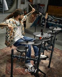 Donner DED-200X Electronic Drum Kit with 31 Kits, 450 Sounds & 50 Demos Gray