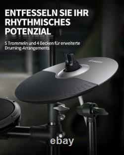 Donner DED-200X Electronic Drum Kit with 31 Kits, 450 Sounds & 50 Demos Gray