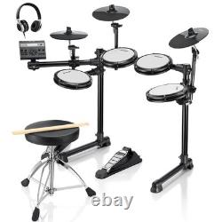 Donner DED-200 Lite Electronic Drum Set Course, Headphones, Seat
