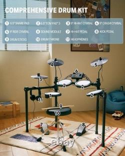 Donner DED-70 Beginner Electric Drum Kit with Mesh Pads