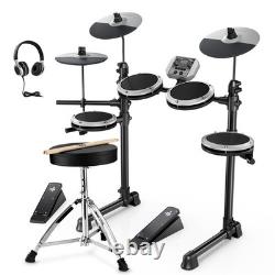 Donner DED-80 Electronic Drum Set for Beginners with 180 Sounds Gray