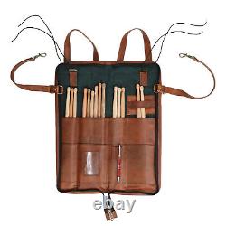 Drum Stick Bag Percussion Leather Drumstick Case Kit Holder Bandoulière New