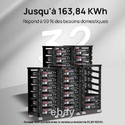 ECO-WORTHY 48V 100Ah LiFePO4 Battery Bluetooth 5.12 kWh Energy Storage