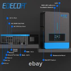 EDECOA 10200W Hybrid Inverter 48V 220V MPPT 160A 90-500V Battery-Free Operation