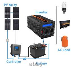 'EDECOA 12V to 220V Converter 3000W 6000W Inverter with LCD and 2 USB Ports'