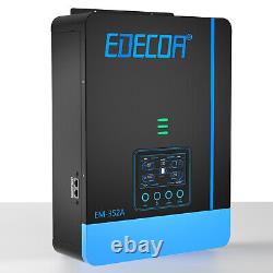 EDECOA 3800W Hybrid Inverter 24V 220V MPPT 110A PV 55-450V Works Without Battery