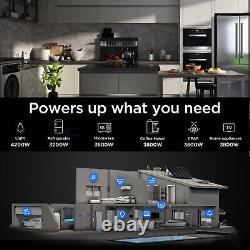 EDECOA 3800W Hybrid Inverter 24V 220V MPPT 110A PV 55-450V Works Without Battery