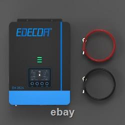 EDECOA 3800W Hybrid Inverter 24V 220V MPPT 110A PV 55-450V Works Without Battery