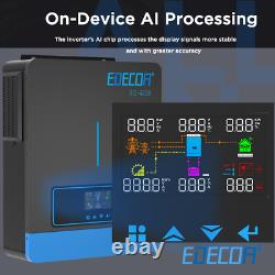 EDECOA 4200W Hybrid Inverter 24V 220V MPPT 120A PV60-500V Works Without Battery