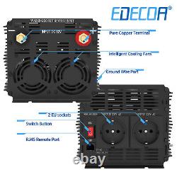 EDECOA Converter 12V 220V 230V Inverter 3000W with Remote Control