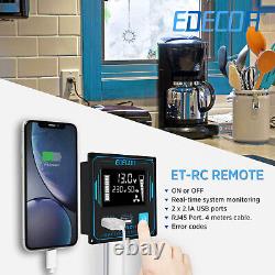 EDECOA Converter 3500W 12V 220V Pure Sine Wave Inverter LCD VR