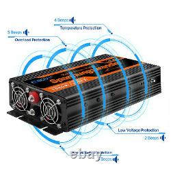 EDECOA Pure Sine Wave Inverter 1000W 12V 220V USB Transformer