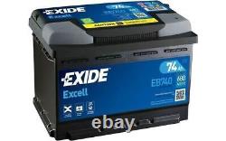 EXIDE 74Ah/680A Car Battery for BMW 6 Series 7 Z3 Z4 NISSAN NP300 EB740