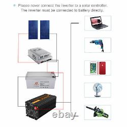 Edecoa Pure Sine Converter 12v 220v Inverter 1500w 3000w LCD Inverter