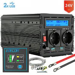 Edecoa Pure Sinus Converter 24v 220v 1500with3000w Transformer LCD Transformer