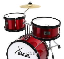 Educational Children's Acoustic Drum Kit Set with Stool, Drumsticks, and Pedal
