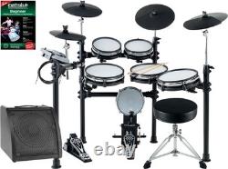 Electronic Drum Kit E-Drum 10 Mesh USB MIDI Pack Stool Module Monitor