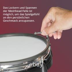 Electronic Drum Kit Mesh Pads Set MIDI USB Module Stool Headphones