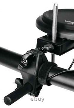 Electronic Percussion Drum Set E-Drum Kit Sound Module Pedal Black Rack