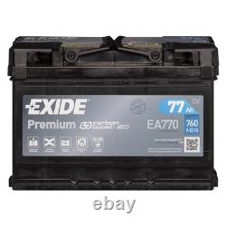 Exide 067TE Premium Carbon Boost EA770 12V 77Ah 760A 096 Starter Battery