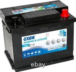 Exide Dual EP500 AGM Starter, 12V 60Ah 680CCA Power Battery