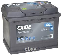 Exide EA640 Battery 12v 61ah 600A 242x175x190mm Varta D21 D24
