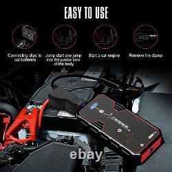 FNNEMGE Booster Battery 2500A Peak 24800mAh 12V Wireless Charging Jump Starter