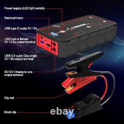 FNNEMGE Booster Battery 5000A 23800mAh Jump Starter Car Starting Juice